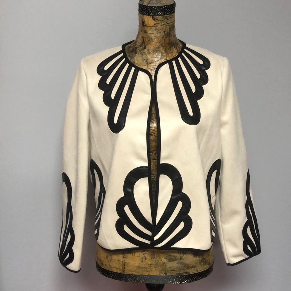 INA suede cloth appliqué jacket